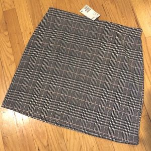 H&M tartan skirt with pink detail
